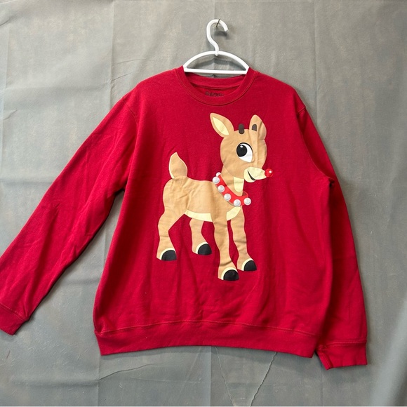 Rudolph The Red Nosed Reindeer Sweatshirt Size XL pre owned - Picture 3 of 7